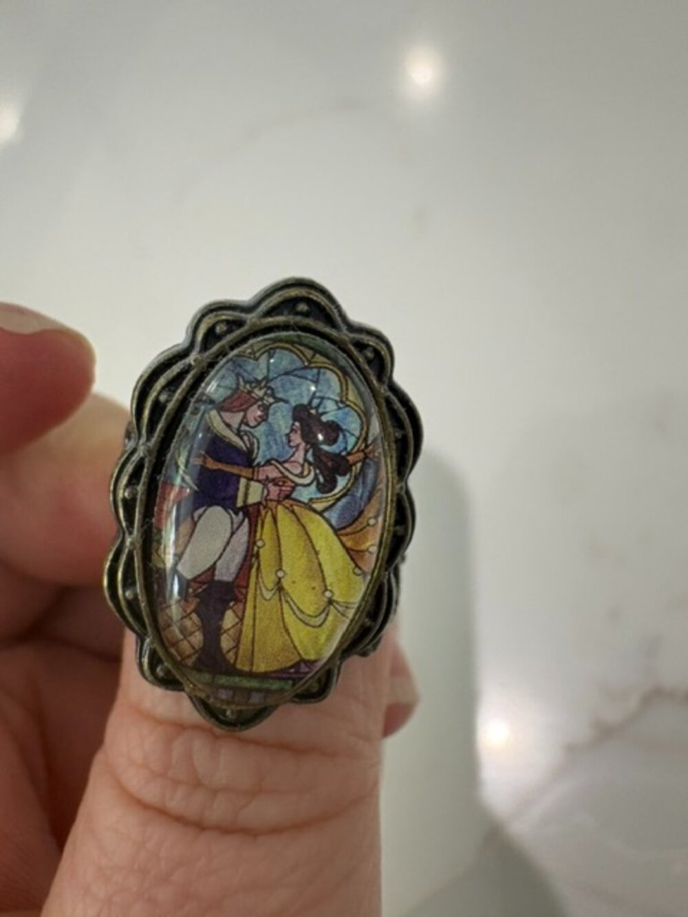 Disney Beauty And The Beast Stained Glass Ring - Never Been Worn